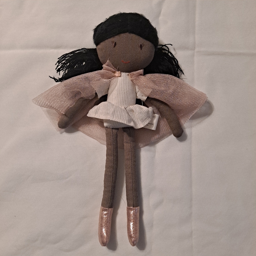 Creative Co-Op Linen/Cotton Plush‎ Superhero Doll Girl Power 12" No Mask